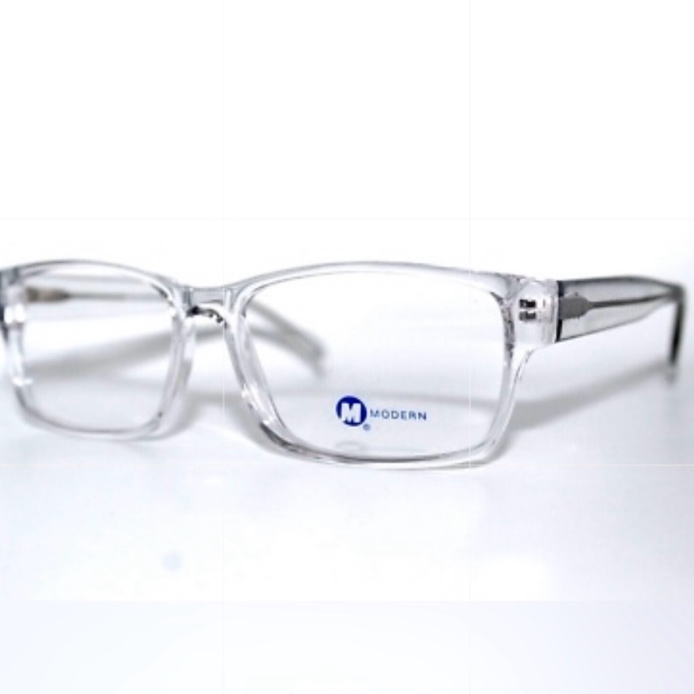 Modern Optical Slick Eyeglasses Frame  Crystal Clear 54-17-145